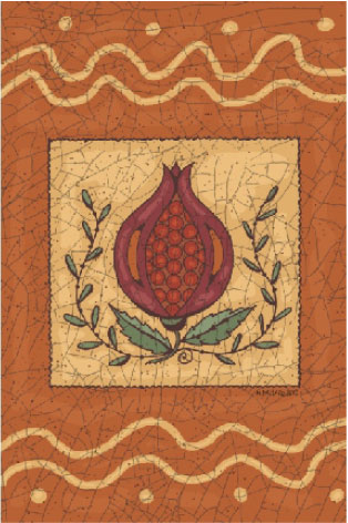 Pomegranate Greeting Card (5 Pack)